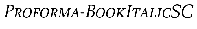 Proforma-BookItalicSC