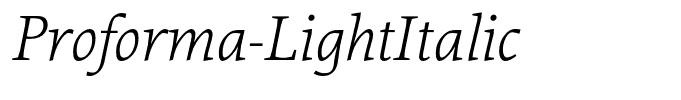 Proforma-LightItalic