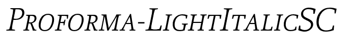 Proforma-LightItalicSC