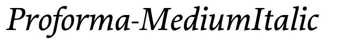 Proforma-MediumItalic