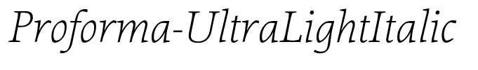 Proforma-UltraLightItalic