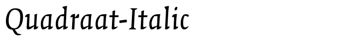 Quadraat-Italic