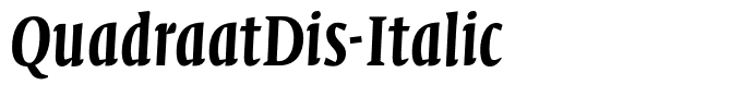 QuadraatDis-Italic