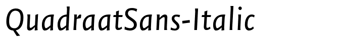 QuadraatSans-Italic