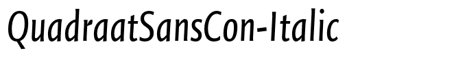 QuadraatSansCon-Italic