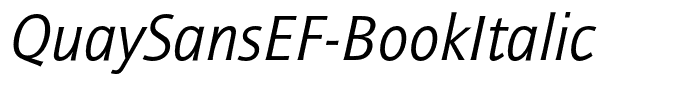 QuaySansEF-BookItalic