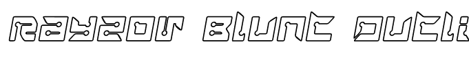 Rayzor Blunt Outline Italic