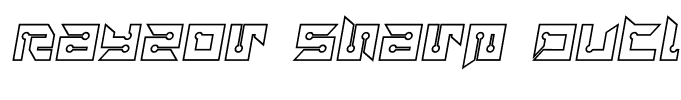 Rayzor Sharp Outline Italic