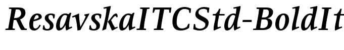 ResavskaITCStd-BoldItalic