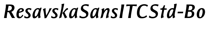 ResavskaSansITCStd-BoldItalic