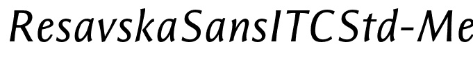ResavskaSansITCStd-MediumItalic