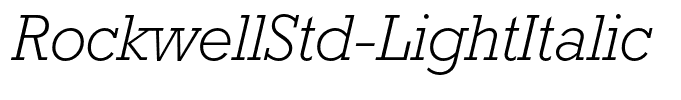 RockwellStd-LightItalic