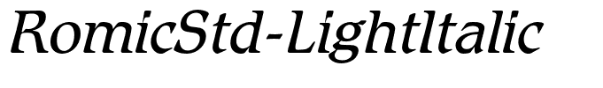 RomicStd-LightItalic