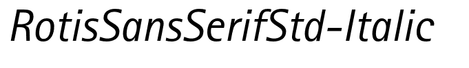 RotisSansSerifStd-Italic