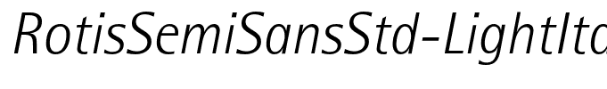 RotisSemiSansStd-LightItalic