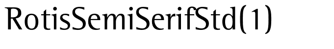 RotisSemiSerifStd(1)