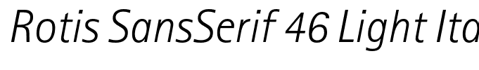 Rotis SansSerif 46 Light Italic