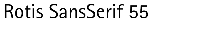 Rotis SansSerif 55