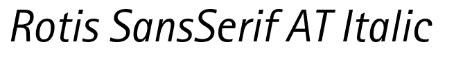 Rotis SansSerif AT Italic