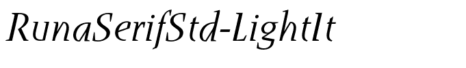 RunaSerifStd-LightIt