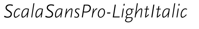 ScalaSansPro-LightItalic