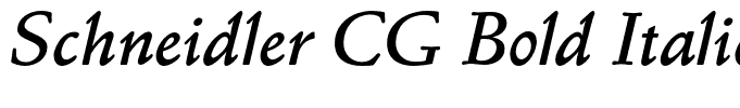 Schneidler CG Bold Italic