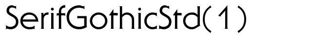 SerifGothicStd(1)