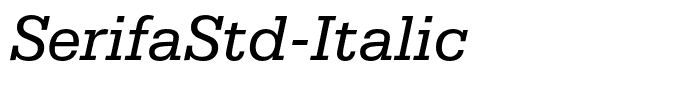 SerifaStd-Italic