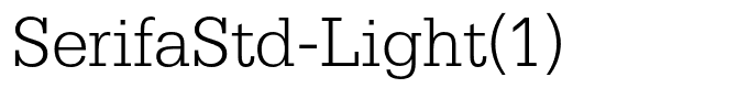 SerifaStd-Light(1)