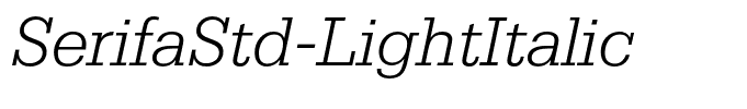 SerifaStd-LightItalic