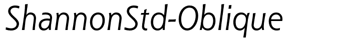 ShannonStd-Oblique