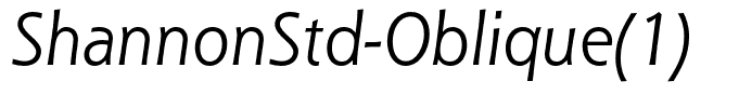 ShannonStd-Oblique(1)