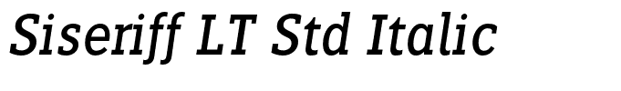 Siseriff LT Std Italic