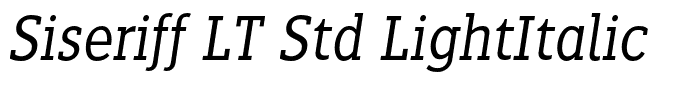 Siseriff LT Std LightItalic