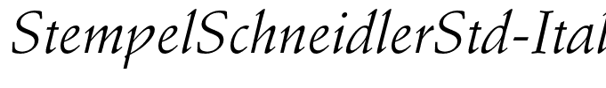 StempelSchneidlerStd-Italic