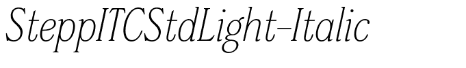 SteppITCStdLight-Italic