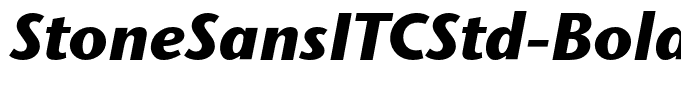 StoneSansITCStd-BoldItalic