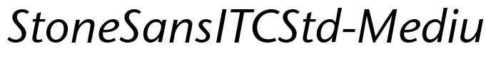 StoneSansITCStd-MediumItalic