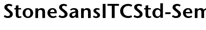 StoneSansITCStd-SemiBold