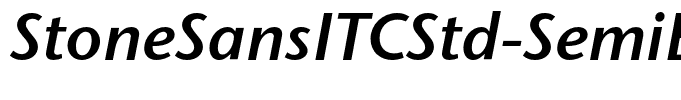 StoneSansITCStd-SemiBoldItalic