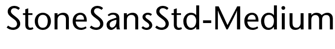 StoneSansStd-Medium