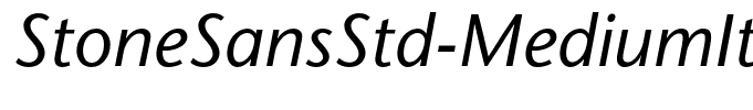 StoneSansStd-MediumItalic