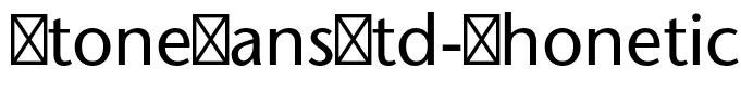 StoneSansStd-Phonetic