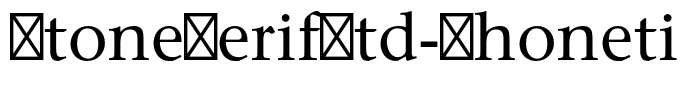 StoneSerifStd-Phonetic