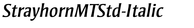 StrayhornMTStd-Italic