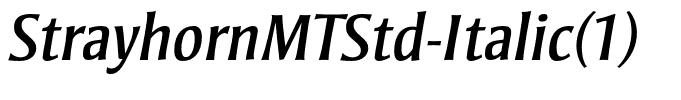 StrayhornMTStd-Italic(1)