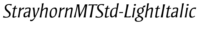 StrayhornMTStd-LightItalic
