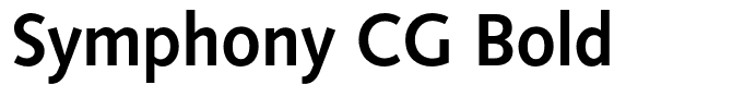 Symphony CG Bold