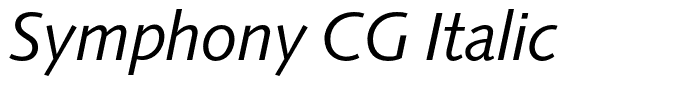 Symphony CG Italic