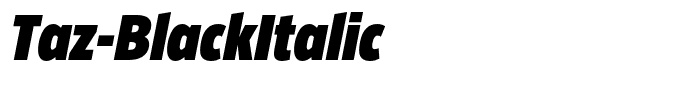 Taz-BlackItalic